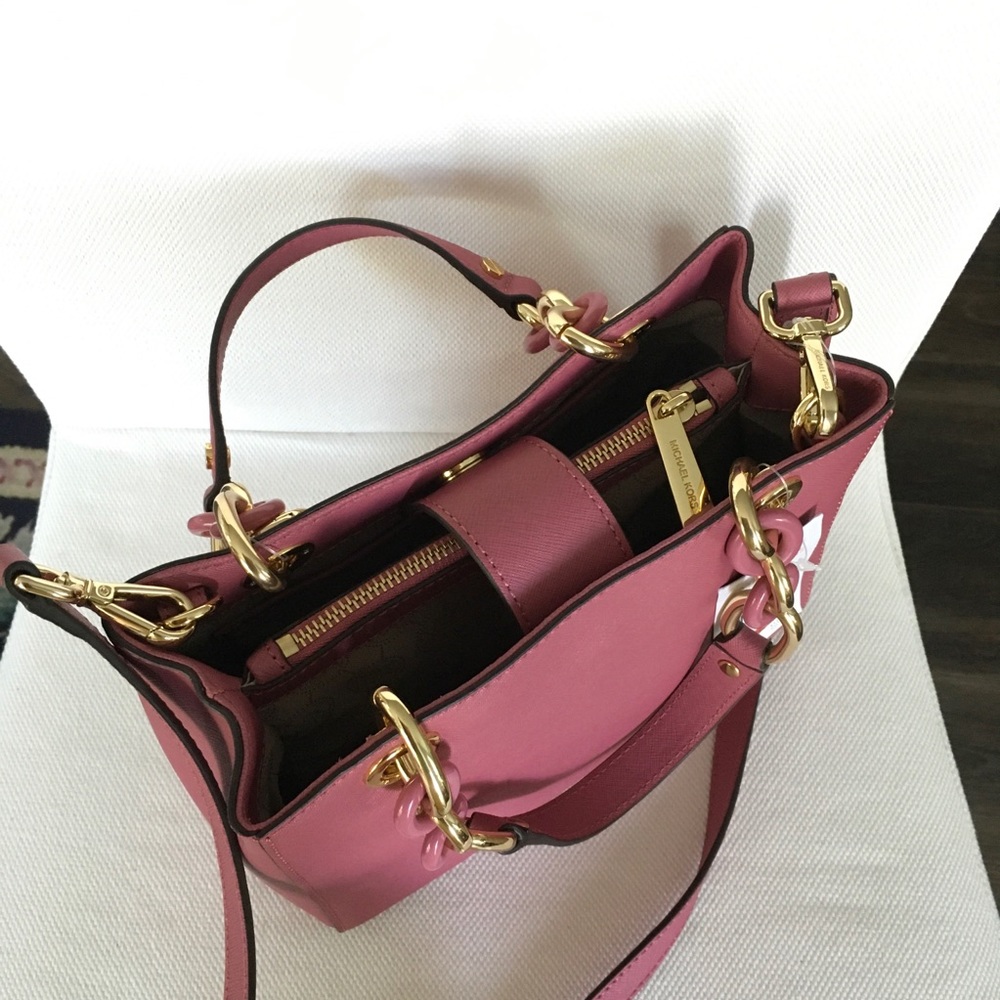 NWT Michael Kors Small Cynthia Satchel Tulip - Picture 8 of 15
